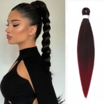 Coada de par dreapta Afro Vigorous Easy Jumbo Braids Hair de  90 cm Brunet cu Visiniu 9099BEasy